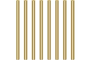 8 Pieces 6.0mm Brass Round Rods, Sutemribor Brass Solid Round Rod Lathe Bar Stock, 6.0mm in Diameter, 100mm in Length