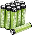 AmazonBasics Lot de 12 piles rechargeables Ni-MH Type AAA 800 mAh