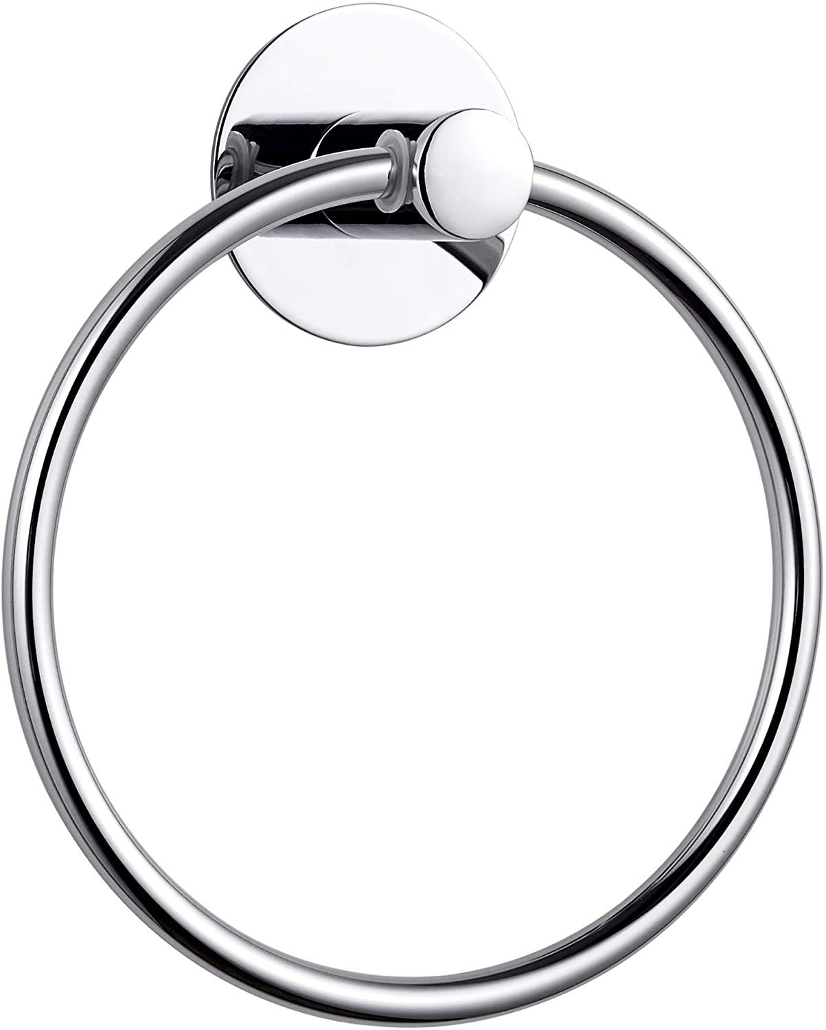 Lerkely Stainless Steel Towel Ring, Bath Towel Holder Towel Ring, 6.3 inches/16cm, Hanging Towel Hanger, Bathroom Accessories for Kitchen Bathrooms