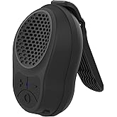 SOFAMIRI Wearable Bluetooth Speaker Clip On, Small Portable Speaker, Waterproof Bluetooth Mini Speaker with Microphone for Workout Running Up to 24H Playtime(Black+Black)