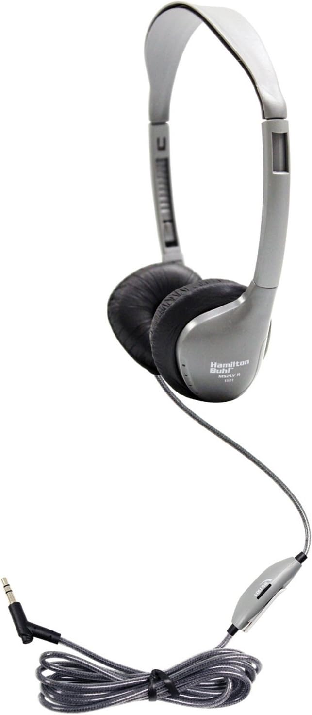 HamiltonBuhl MS2LV Schoolmate On-Ear Headphones, Gray