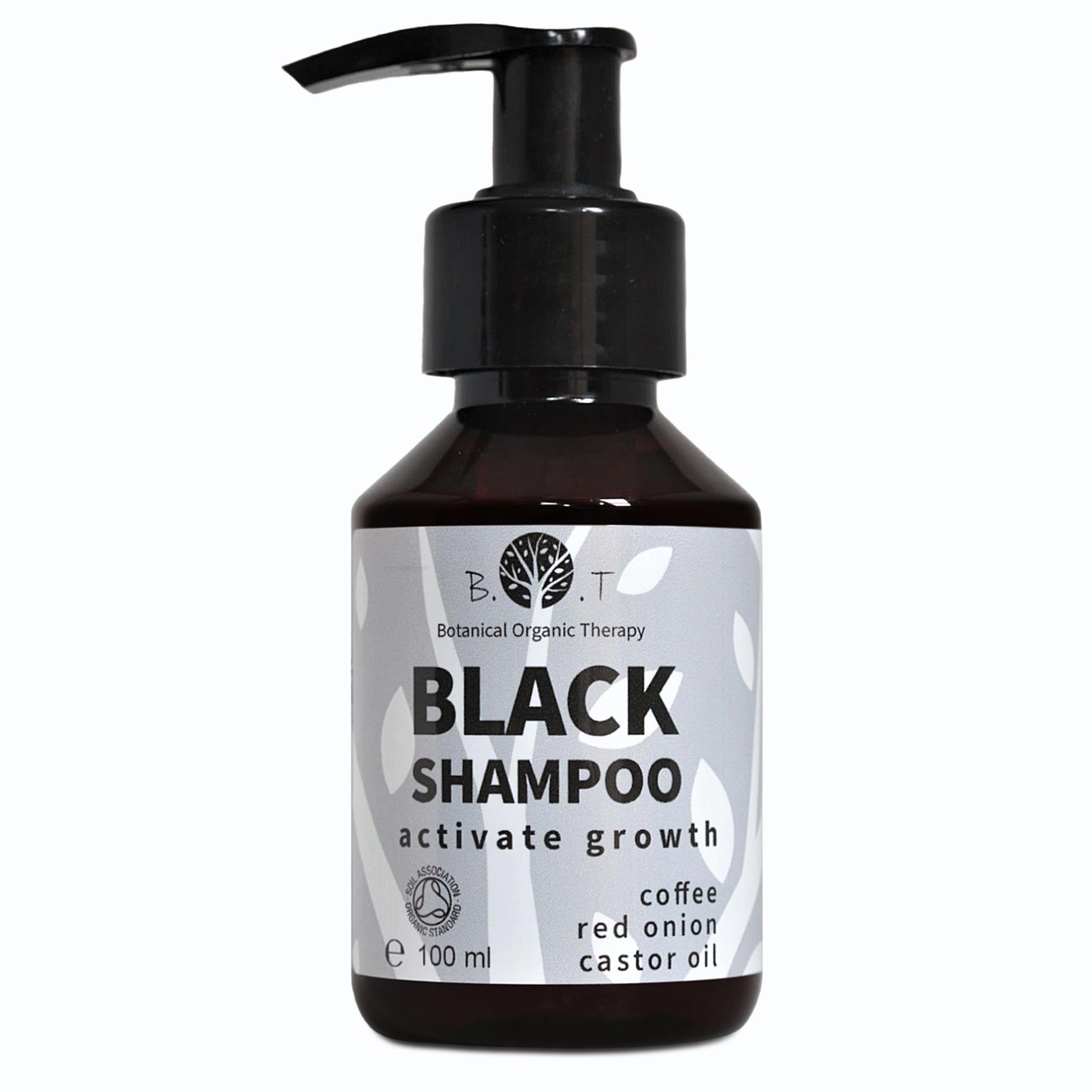 Black Shampoo for Hair Growth, Hair Loss, Dandruff, Beard, Scalp and Hair Treatment for Men and Women. Paraben free, Silicone Free, Sulphate Free - 100 ml Travel Size