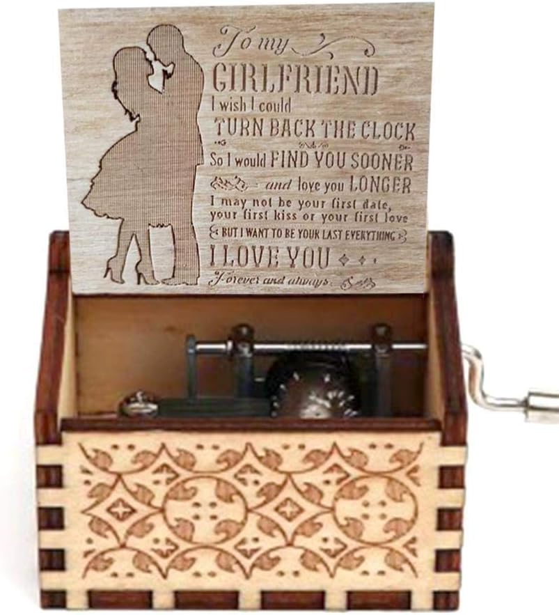 Cool Ring Handmade Classical Music Box Hand-cranked Wooden You Are My Sunshine Music Box Crafts
