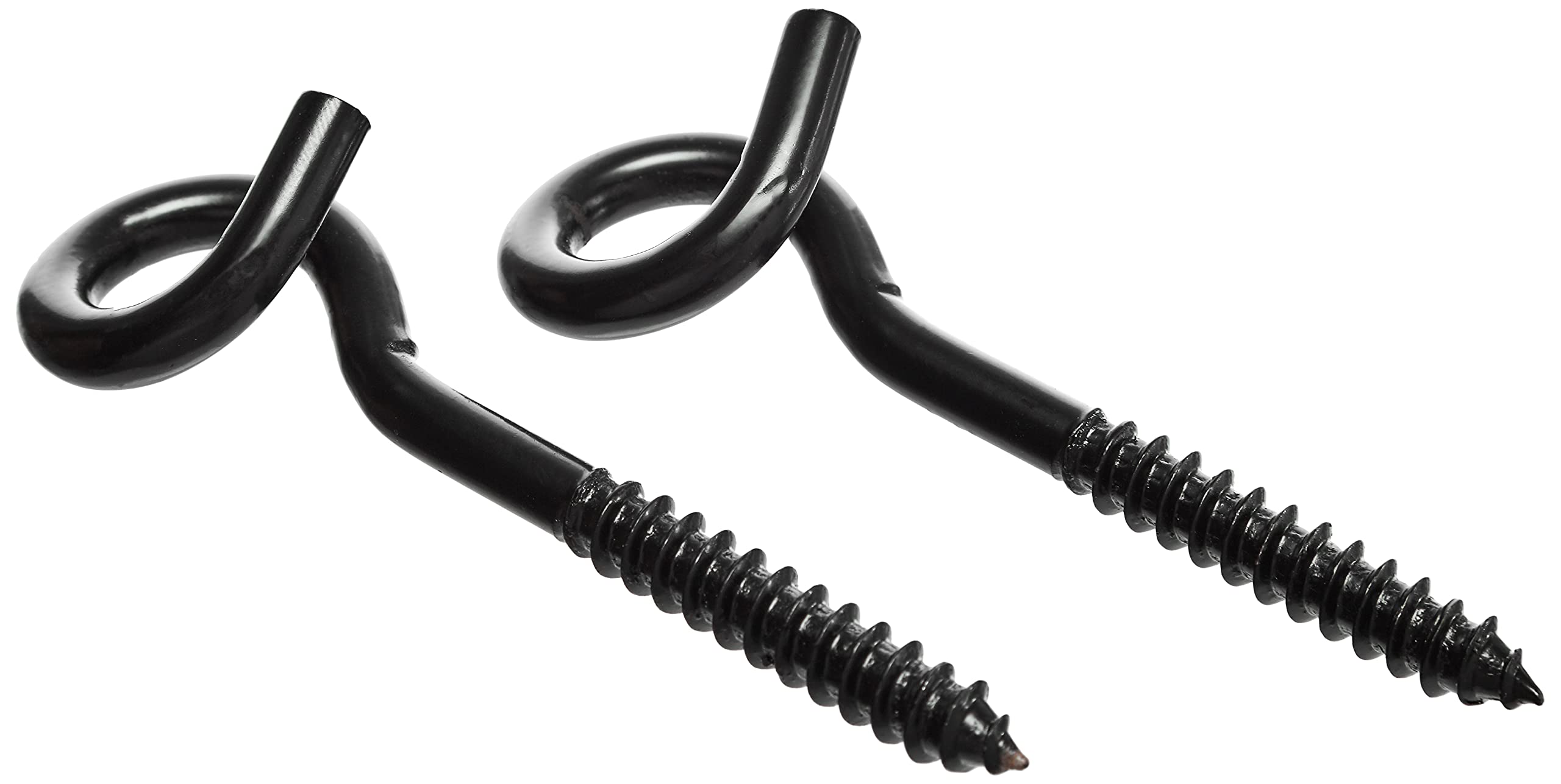 Merriway® BH00287 (2 Pcs) Pigtail Swing Hammock Hook Black Japanned, 130 mm (5.1/2 inch) - Pack of 2 Pieces