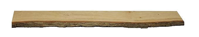 Wandregal, Eiche, massiv, Holz, Regal, Baumrinde, Baumkante, rustikal Wandboard (100 mit Baumrinde)