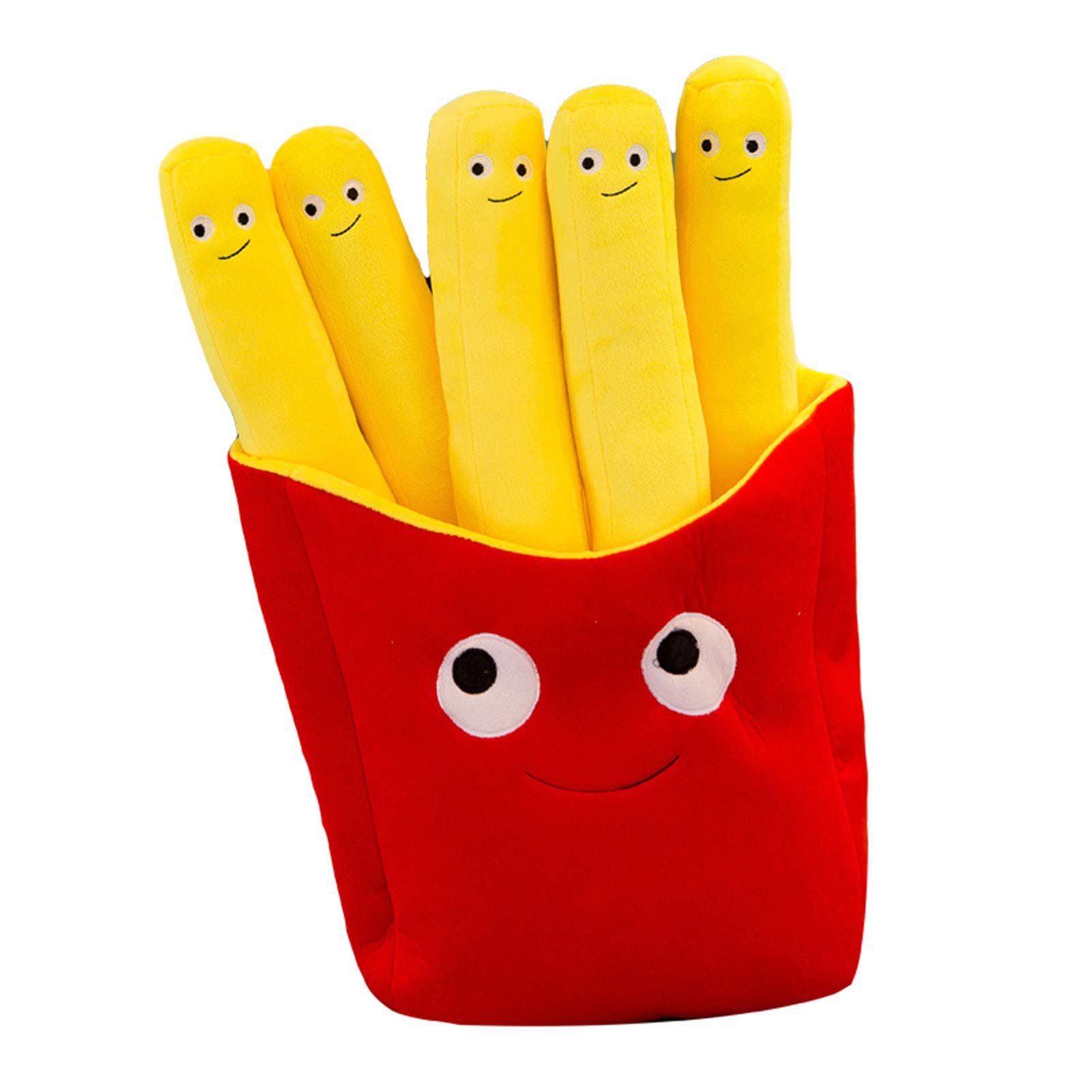 Clenp Plush Doll, Cartoon Simulation Pizza French Fries Design Sofa Pillow Stuffed Plush Doll A 30cm