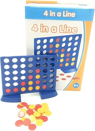 Cuatro en una línea, Juego de Viaje, Edades 3+: Amazon.es: Juguetes y juegos