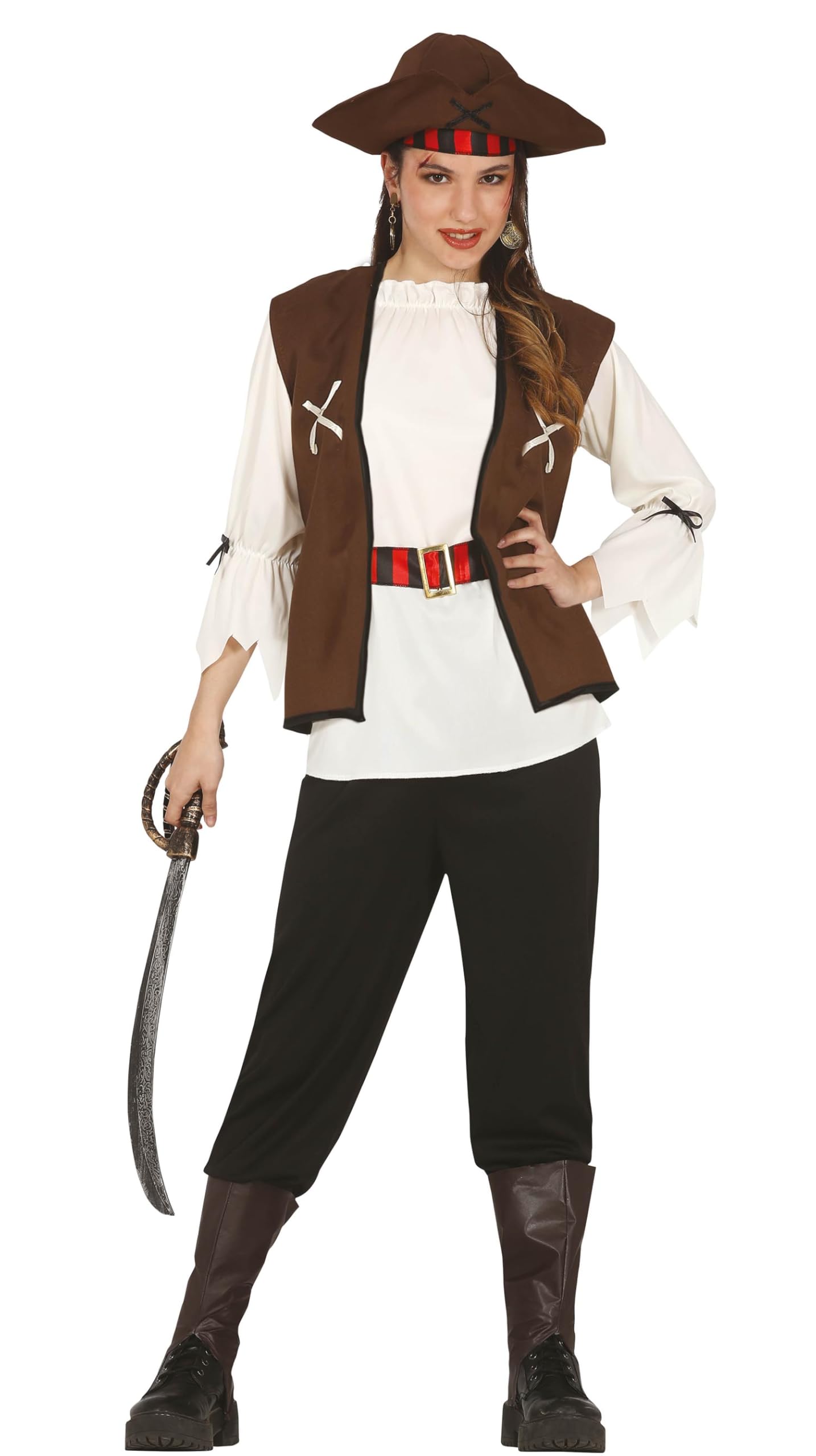 Guirca 88141, Costume, dress, carnival, party - pirate disguise for woman - size M/L