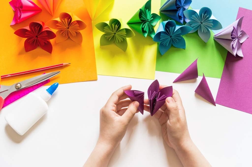 Oripup Origami Paper Double Sided - 200 Sheets in 20 Colors for Crafts - 6x6 inch Colored Square Paper for Kids, Adults and Beginners