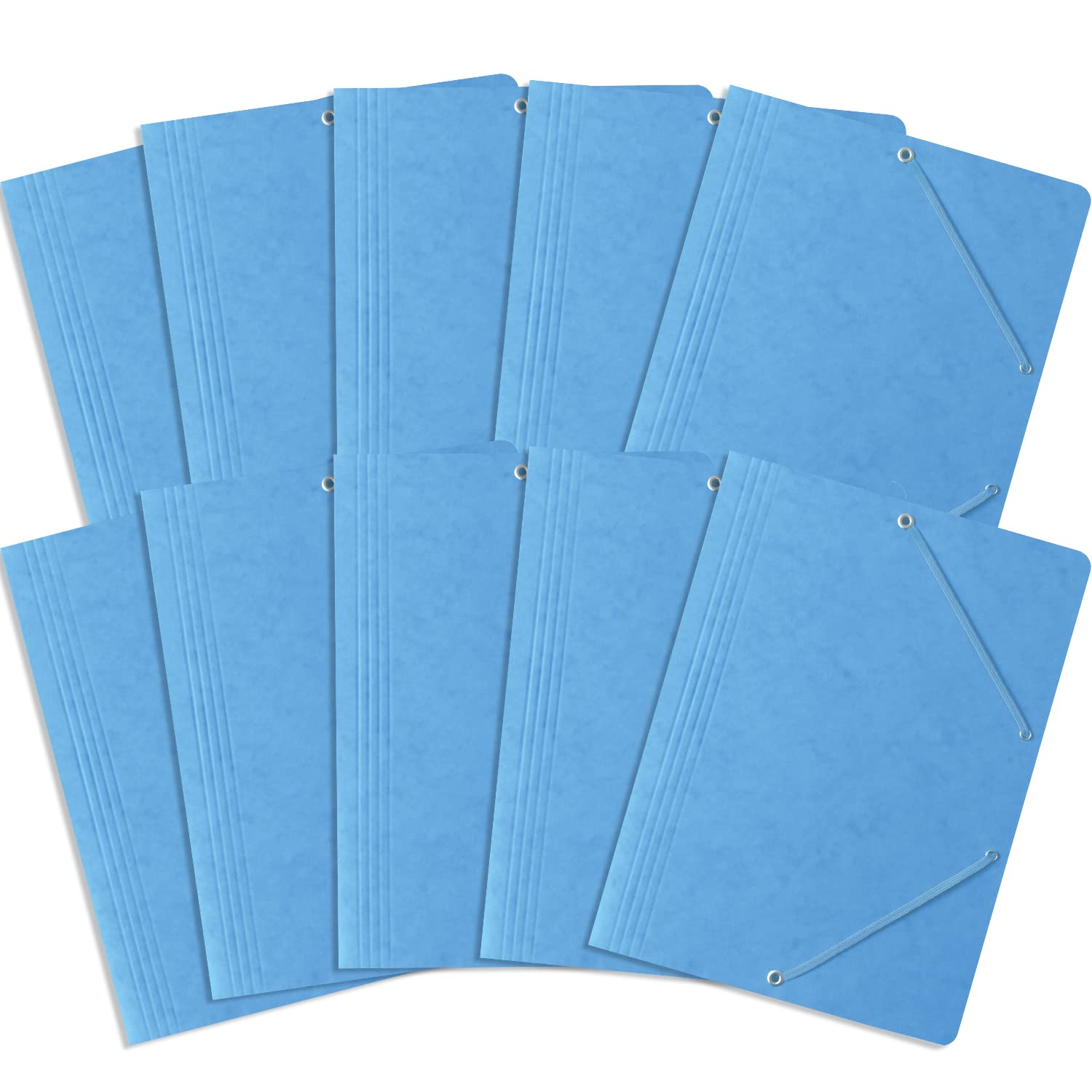 A4 Bantex A4 Portfolio Folders with Rubber Pack of 10 Light Blue
