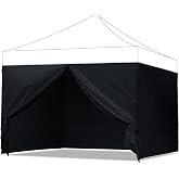 ABCCANOPY Canopy Side Wall Set 10x10,4 Walls Only No Frame and Top Black