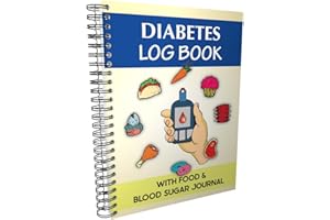 OPTILIVING PUBLISHING Diabetes Log Book - with Food & Blood Sugar Journal | for Types 1 & 2 Diabetics | A5 Spiral Bound