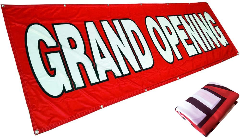 Photo 1 of 4Less 3x10 Ft Grand Opening Banner Vinyl Alternative Store Sign - Fabric rb