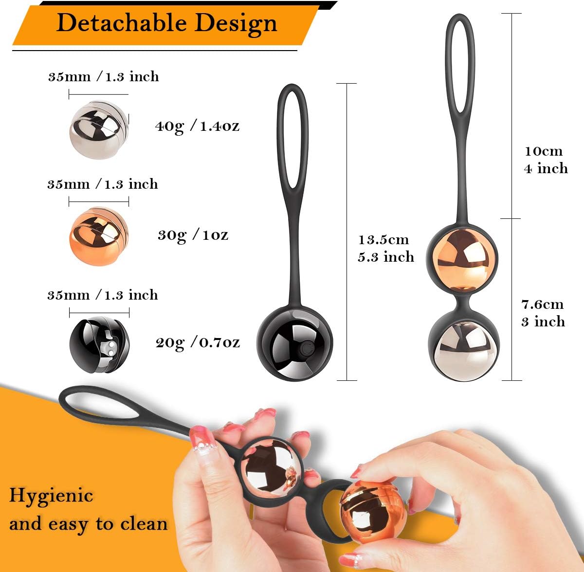 Kegel Balls Exercise Weights, Ben Wa Balls Kit for Women Bladder Control: Health & Personal Care