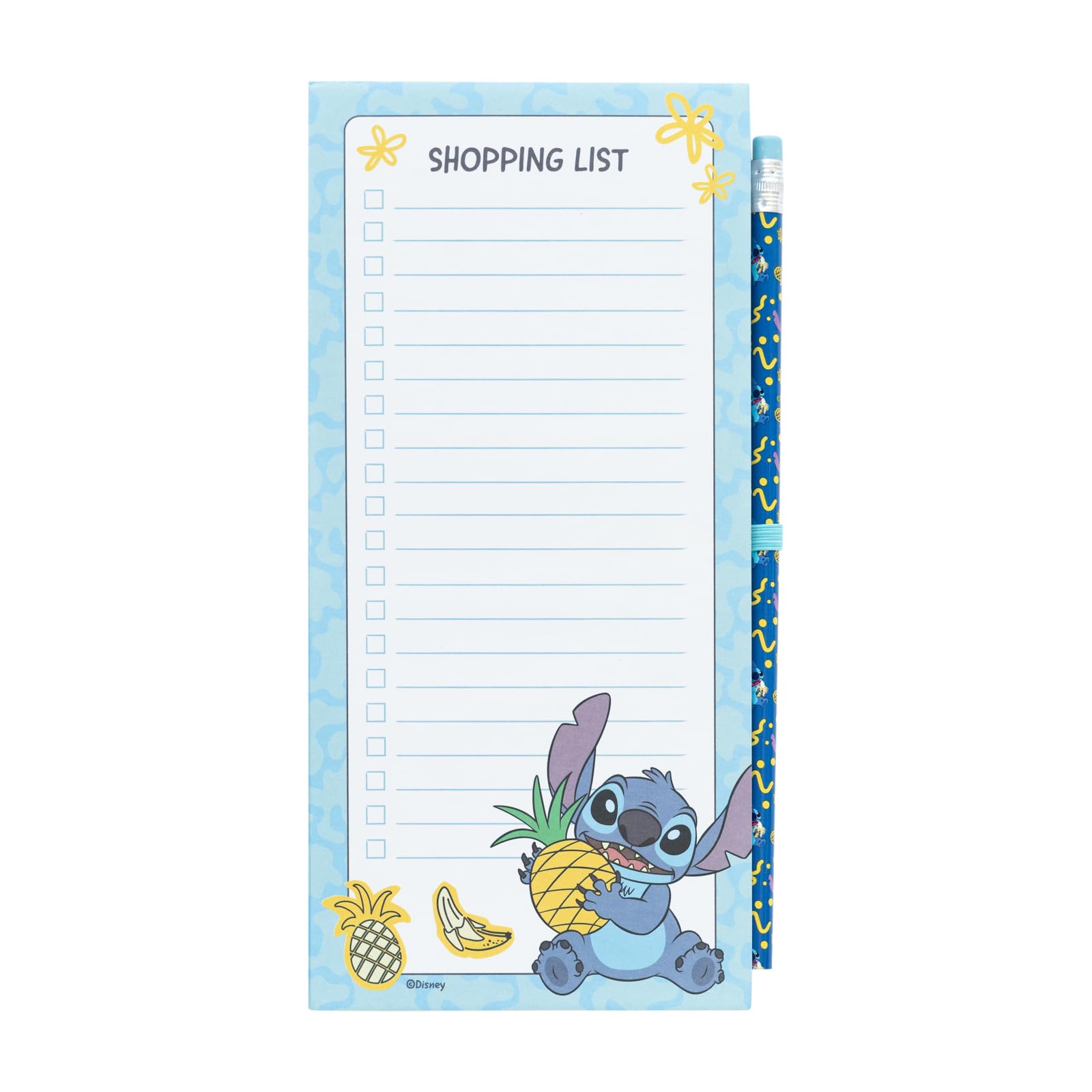 Grupo Erik Magnetic Shopping List Pad For Fridge - Disney Stitch Gifts | 4 x 8 inches - 10 x 21 cm - 65 Tear Off Sheets, Magnetic Notepad For Fridge | Stitch Stationery Gifts — image 1