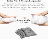DKIEI Seat Pads for Dining Chairs Set of 4 40x40cm Grey Cushions view 5