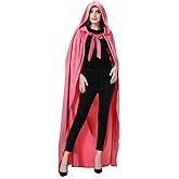 Colorful House Long and Deluxe Velvet Cloak with Hood,Unisex Adult Witch Wizard Halloween Cosplay Cape for Women and Men