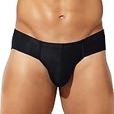 Casey Kevin Mens Silk Briefs Soft Mesh Breathable Underwear Bulge Pouch Low Rise Panties Cooling Bikini Underpants