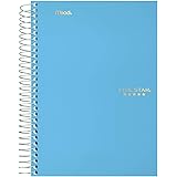 Five Star Spiral Notebook, 5 Subject, College Ruled Paper, 180 Sheets, Small, 9-1/2" x 6", Color Selected For You, 1 Count (0