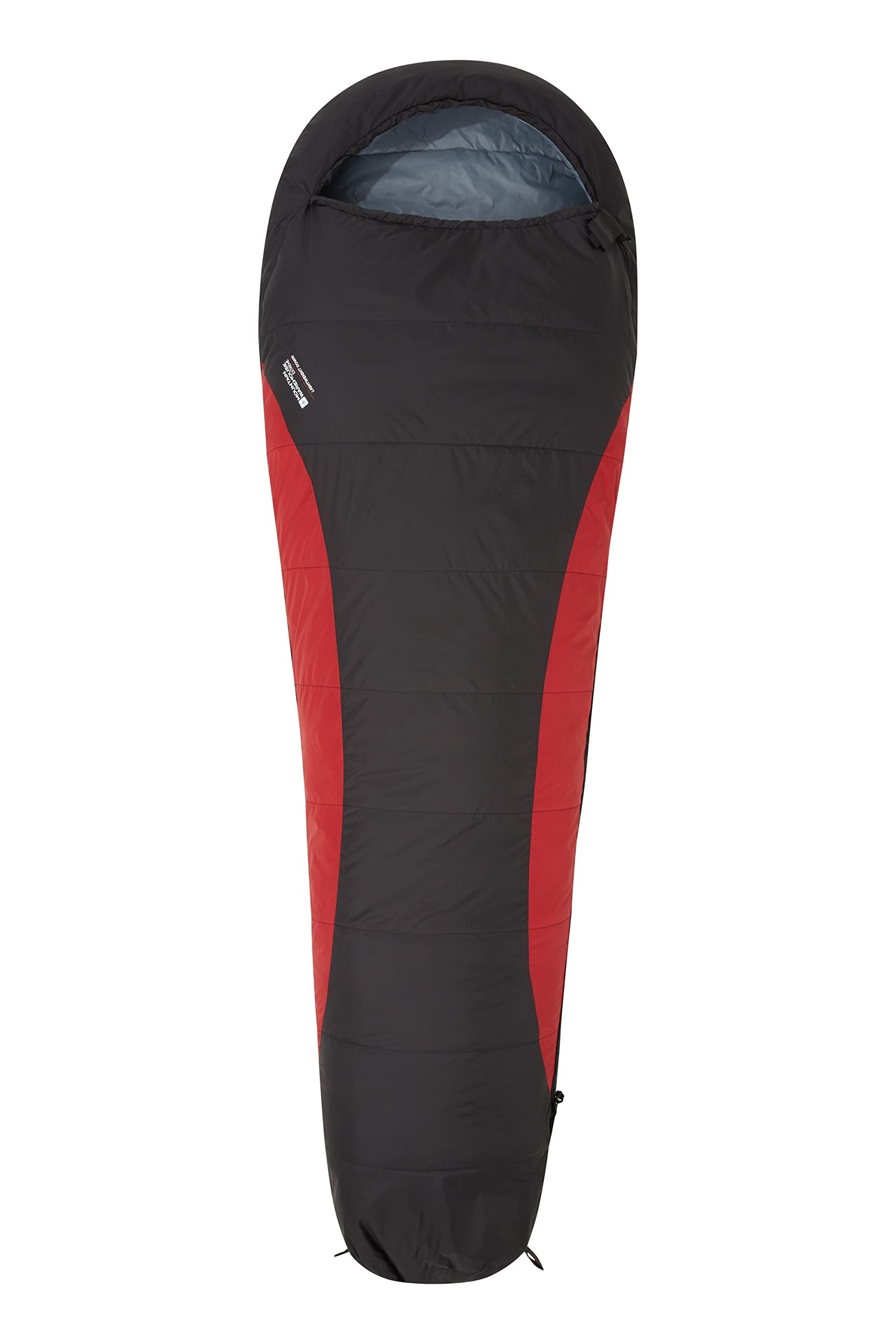 Mountain Warehouse Extreme Lightweight Down Sleeping Bag - Mummy Shape, Hoodie - Ideal For Spring Summer Camping Red One Size