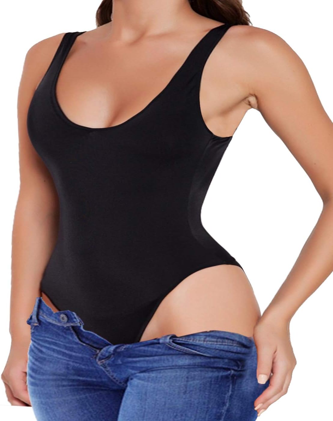 Women Bodysuit Jumpsuit Romper Bump Body Suit Thong Racerback Tank Top Vest Sexy One Piece Sleeveless Stretch