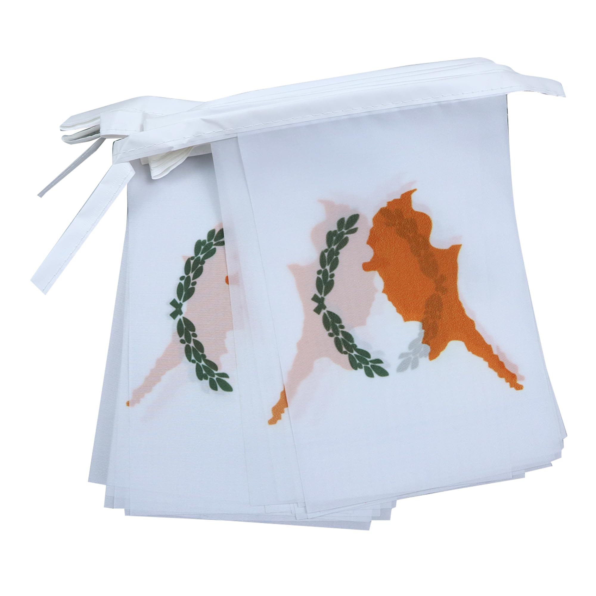 AZ FLAG - Cyprus Bunting Flag - 40 Ft Garland with 20 Cypriot Flags 18'' x 12'' - 100% Polyester String Pennant - 12 meters