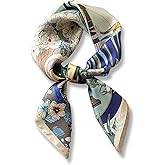 PoeticEHome 100% Pure Mulberry Silk Square Scarf 27"x27" Women Neckerchief Headscarf Gift Packed