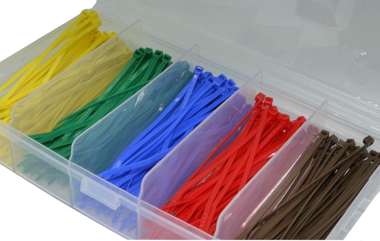 Unknown cable ties assortment set colored colorful set of 5 2.5 x 100 mm 500 pieces assortment box