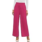 GRAPENT Wide Leg Pants for Women Work Business Casual High Waisted Dressy Pants Flowy Trousers Office