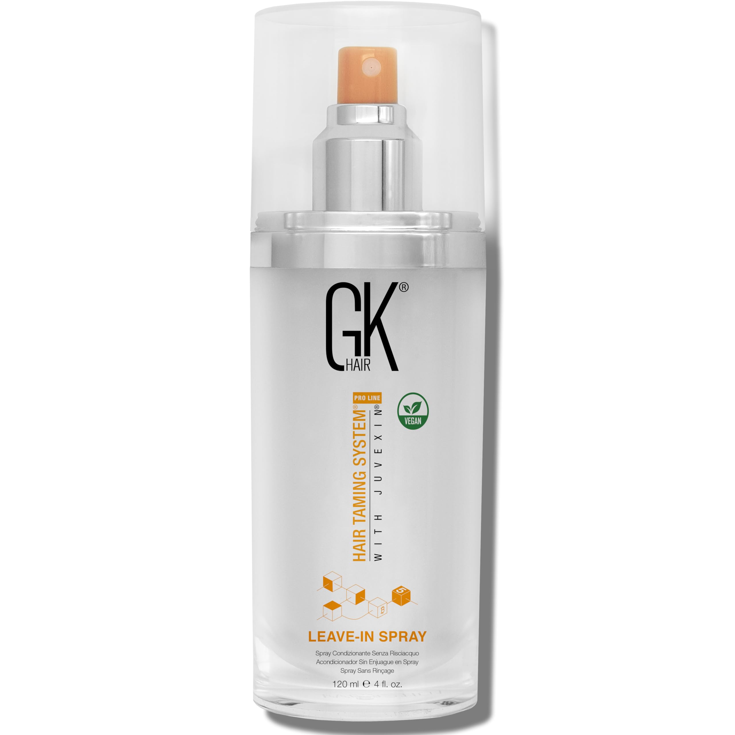 GK HAIR Leave In Conditioner Spray 120ml – Taming before Swimming or Exercise Vegan Lightweight Detangler Spray For Frizz Control & Heat Protectant for All Hair Types