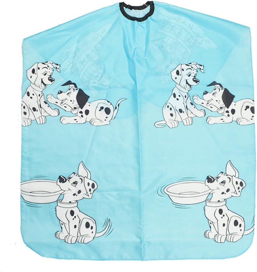 Kid Salon Hairdressing Capes Barber Professional Hair Cutting Gown with Snap Closure Cute Hairdresser Waterproof Cloth for Girl Boy (Blue)