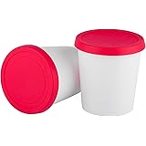 StarPack Home Ice Cream Freezer Storage Containers Set of 2 with Silicone Lids