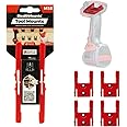 StealthMounts Tool Holder Compatible with Milwaukee M18 (4 Pack) - Red | StealthMounts Locking Tool Mounts | Made in The UK
