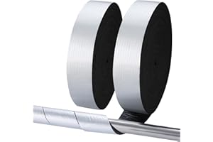 Dualshine Outdoor Pipe Insulation Wrap 2" Wide X 32.8 Ft,Pipe Insulation Foam and Aluminum Foil Self Adhesive,Insulation Tap for Cold Hot Water Freezing Weather for Reduce Heat Loss (Black, 2PCS)