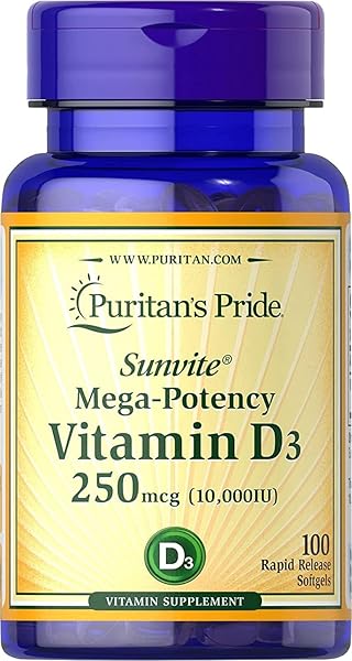 PURITAN’S PRIDE VITAMIN D3 10,000 IU-100 SOFTGELS