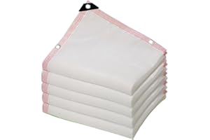 White Shade Tarpaulin，Waterproof & Breathable Heavy Duty Tarp with Reinforced Edge Grommets for Camping Tents, Fence Windscre