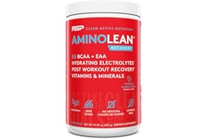 RSP NUTRITION RSP AminoLean Recovery - Post Workout BCAAs Amino Acids Supplement + Electrolytes, BCAAs and EAAs for Hydration Boost, Immunity Support - Muscle Recovery Drink, Vegan Aminos, Tropical Punch, 50 Serv