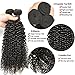 Klaiyi Hair 10A Brazilian Curly Hair Weave 3 Bundles 12 14 16Inch Virgin Human Hair Extensions Unprocessed Natural Color 95-100g/pc