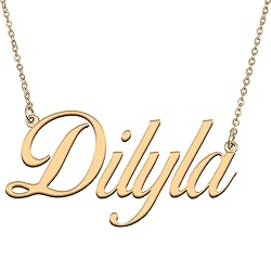 HUAN XUN Customized Custom Simple Any Name Necklace