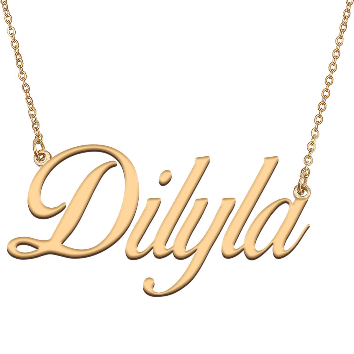 HUAN XUN Customized Custom Simple Any Name Necklace
