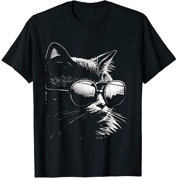 トップス CAT PRINTED TEE(BLACK, 38) Tri-Blend Super Soft Black Cat T-Shirt – Eye Candy Los Angeles