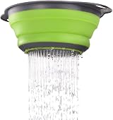 ZUOFENG Colander Set Foldable Silicone Filter 8 and 9.5 inch Red view 3
