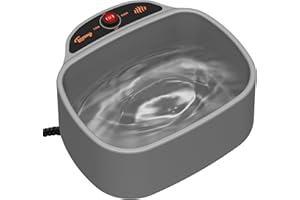 Toozey Heated Water Bowl for Dogs & Cats, 2 Adjustable Temperature Heated Dog Bowl Outside, 85oz/2.5L Thermostatic Heated Pet Bowl, Outdoor Heating Dish for Dogs, Cats, Chickens, Squirrels in Winter