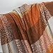 Home Decorations Super Soft Vintage Fluffy Plaid Throw Blanket-100% Acrylic Cashmere-Like- Bedspread Picnic Tailgate Stadium RV Camping Blanket Throw with Fringe,50