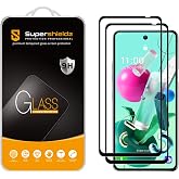 Supershieldz (2 Pack) Designed for LG K92 5G Tempered Glass Screen Protector, (Full Screen Coverage) Anti Scratch, Bubble Free (Black)