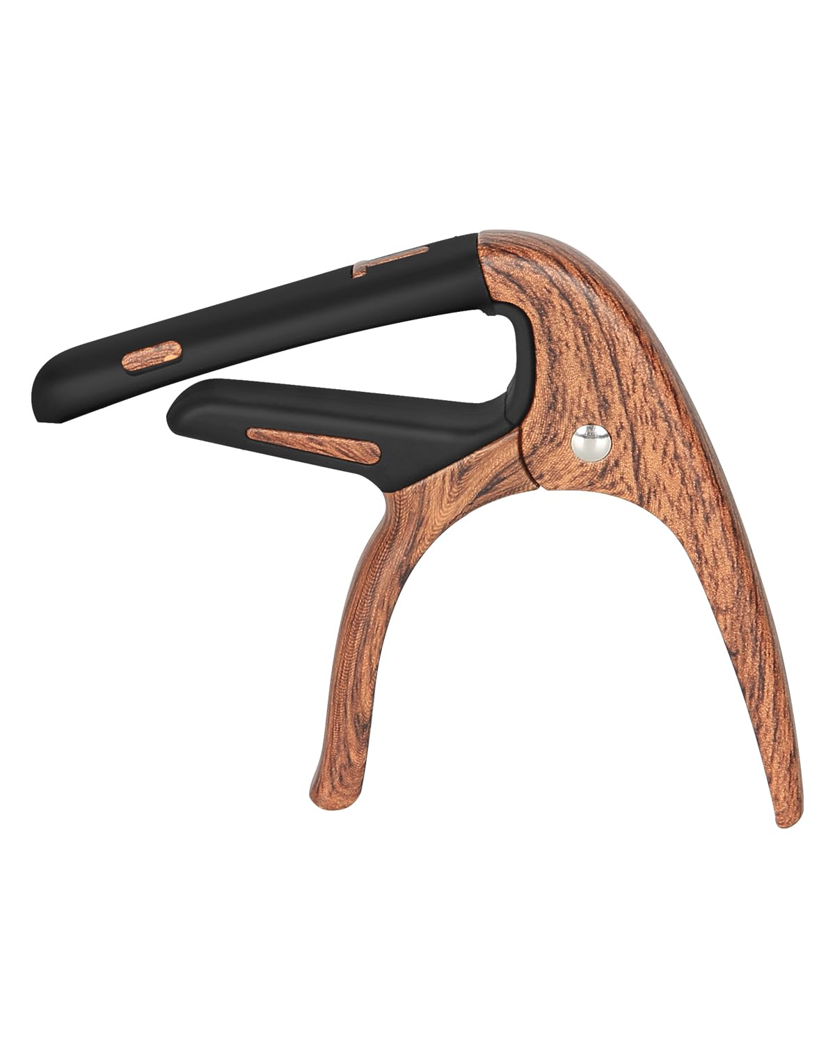 SGPRO Capos for Acoustic Guitars, Electric Guitars and Ukulele, Superior Zinc Alloy and Silicone Made (Minimalist Woodgrain)