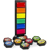 Trainers Warehouse Who's First? v3 Wireless Game 6 Buzzer System | Foster Gameshow Excitement in The Classroom - Includes Light Tower &amp; USB Port &amp; Randomizer | Make Trivia and quizzes Fun!