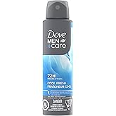 Dove Men+Care Cool Fresh 72H Dry Spray Antiperspirant Deodorant for Men with Vitamin E and Non-Irritant Formula, 107g