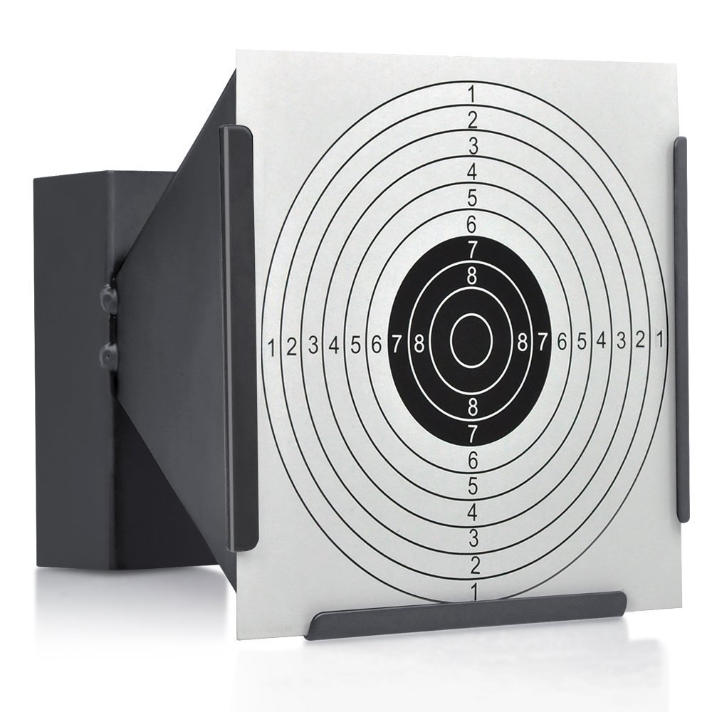 14CM FUNNEL TARGET HOLDER + 100 TARGETS AIR RIFLE PELLET TRAP SHOOTING AIRSOFT GIFT
