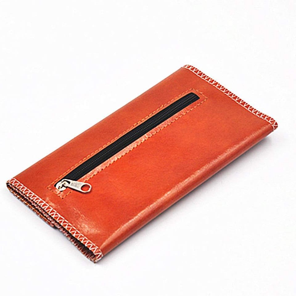 Faviye Leather Tobacco Bag, Triple Ply Tobacco Pouch with Dark Buckle for Storage and Soft Protection
